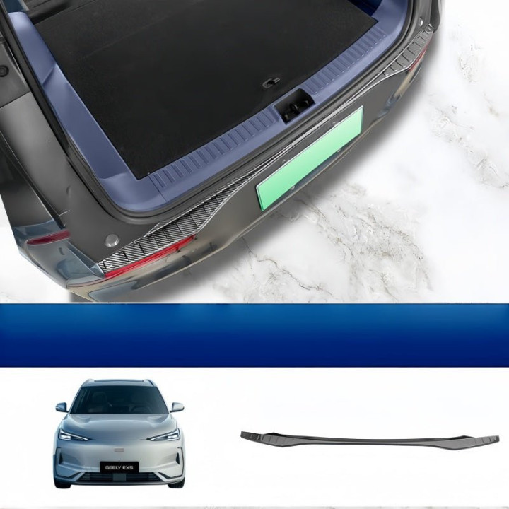 Carbon Fiber Style Trunk Sill Scuff Plate for Geely EX5