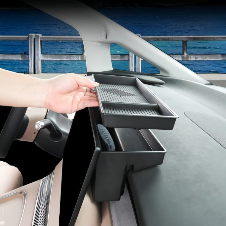 Dashboard Screen Rear Tissue & Organizer Box for XPENG X9 2023-2026