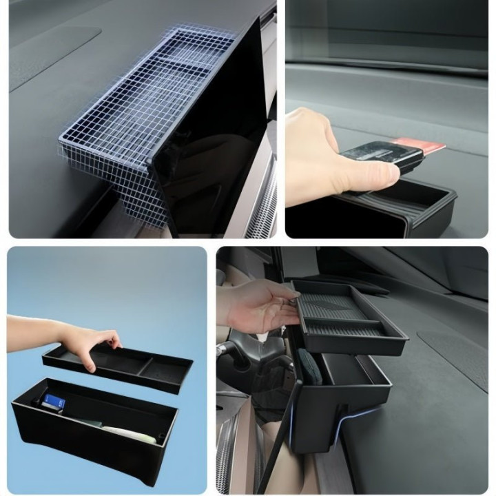Dashboard Screen Rear Tissue & Organizer Box for XPENG X9 2023-2026