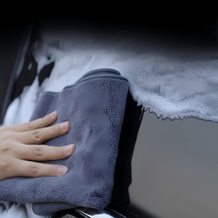 30x60cm Dual Layer Plush Leather Car Wash Towel for Zeekr