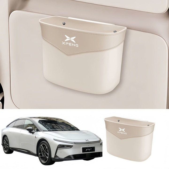 Suede Edge Car Waste Bin Hanging Organiser for XPeng