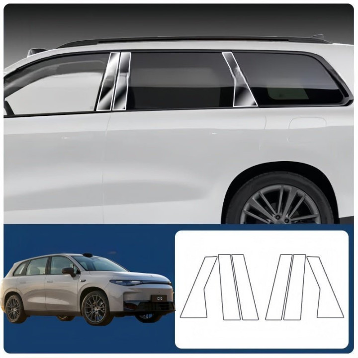 Clear & Smoke Black Pillar Guard for Leapmotor B10/C10/B05