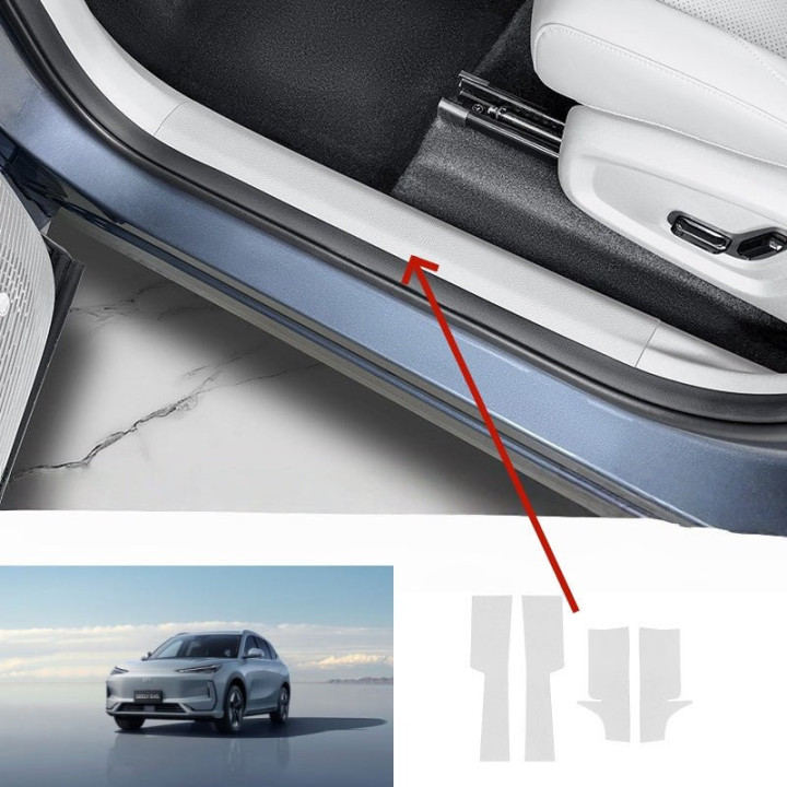 Car Door Sill Leather Protector Strips for Geely EX5