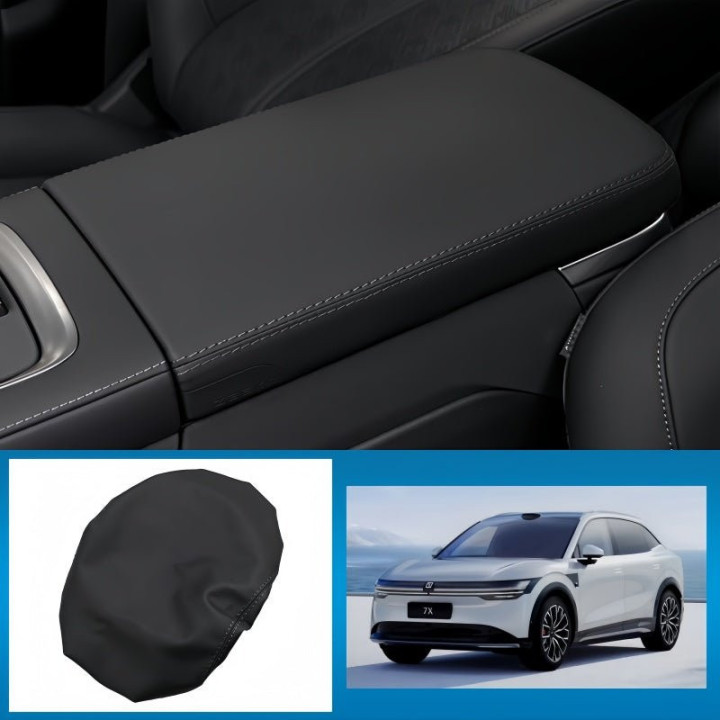 Nappa Leather Center Console Armrest Cover for Zeekr 7X