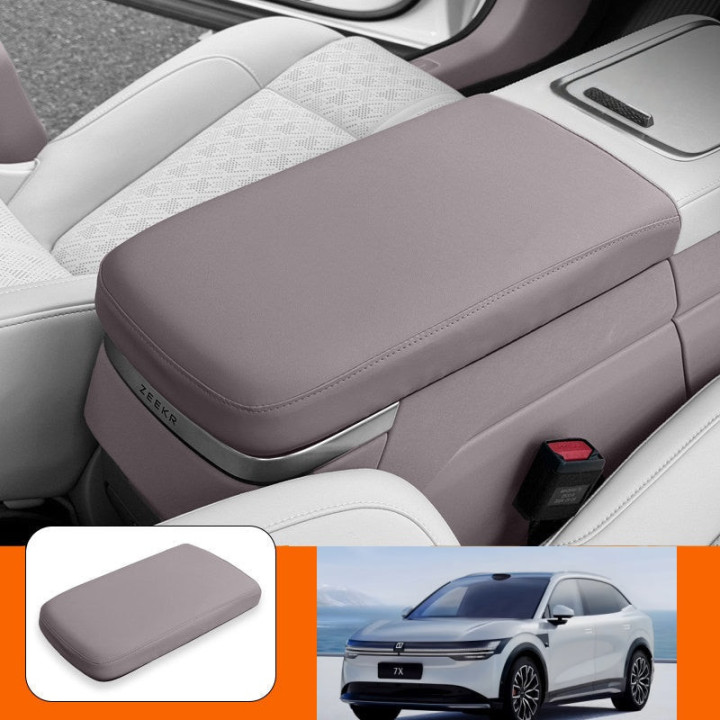Nappa Leather Center Console Armrest Cover for Zeekr 7X
