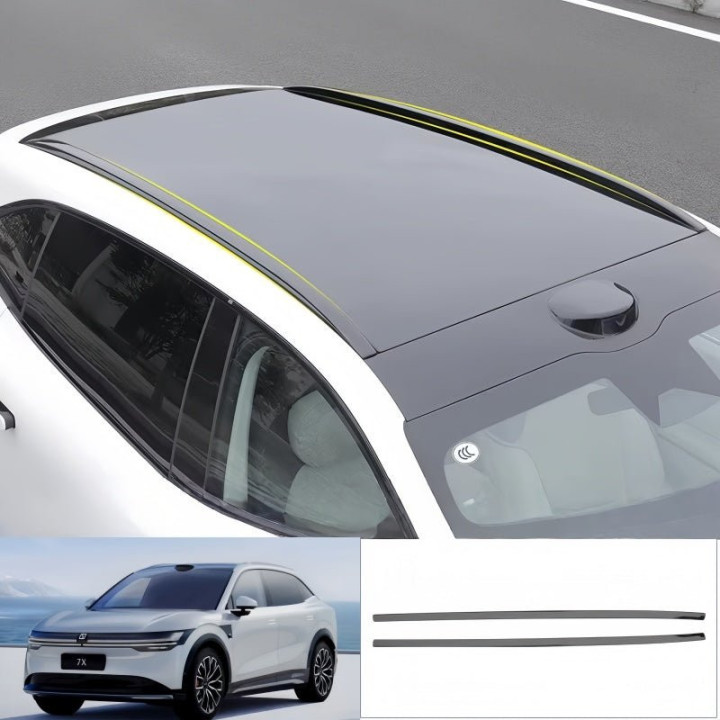 Gloss Black Roof Rail Trim for Zeekr 7X (2PCS)