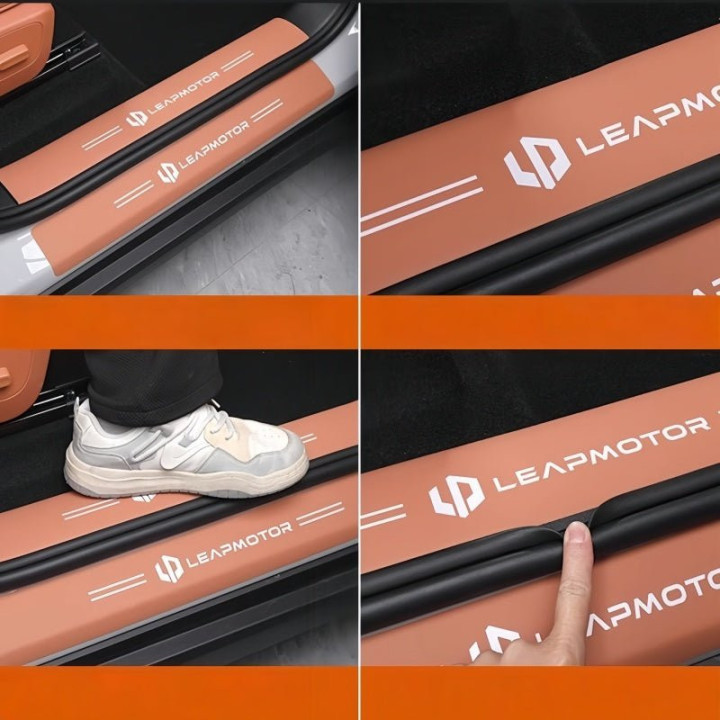 Leather Door Sill Protectors for Leapmotor C10