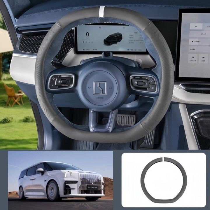Premium Leather Steering Wheel Cover for ZEEKR 001 & 009