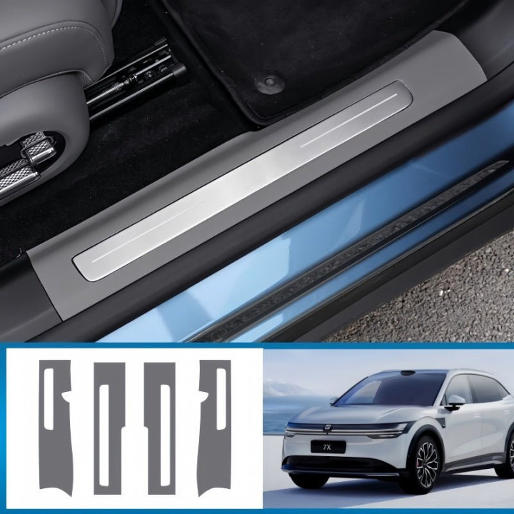 Leather Door Sill Protector for ZEEKR 7X (4 Pcs)