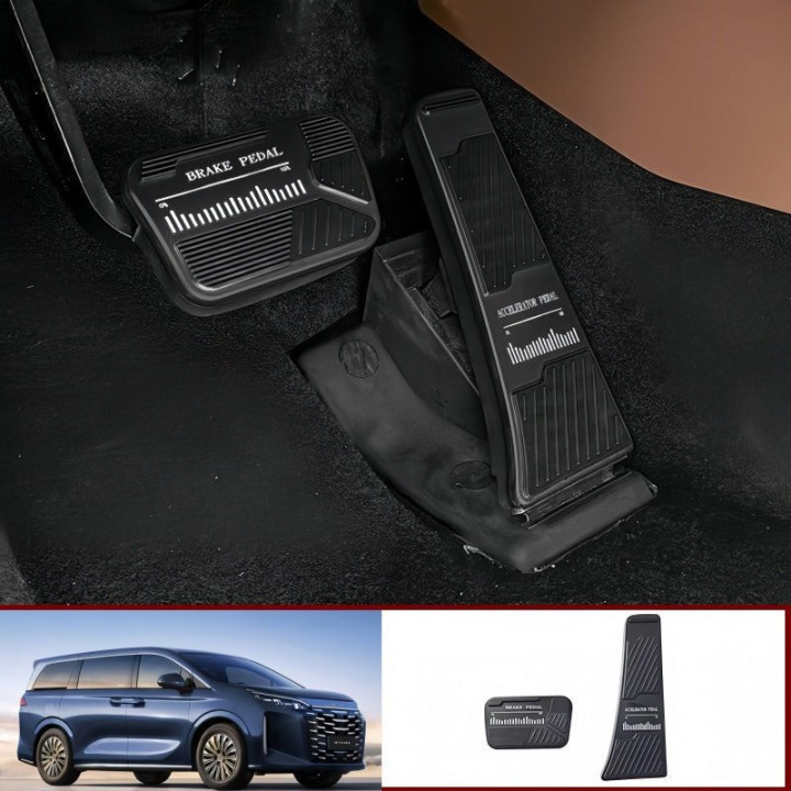 Brushed Aluminum Pedal for BYD M9 & Denza D9