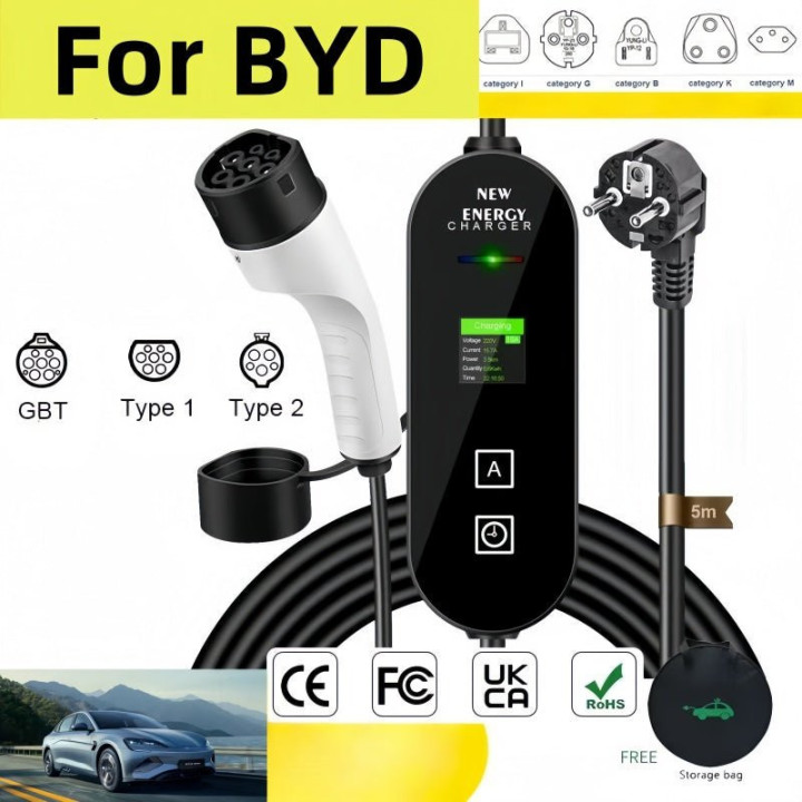 Type 2 Portable EV Charger for BYD