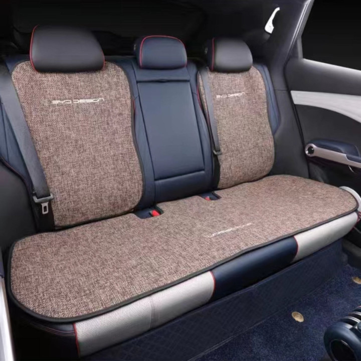 For BYD Atto 3,Dolphin Breathable Linen Car Seat Cushion Protect Mat