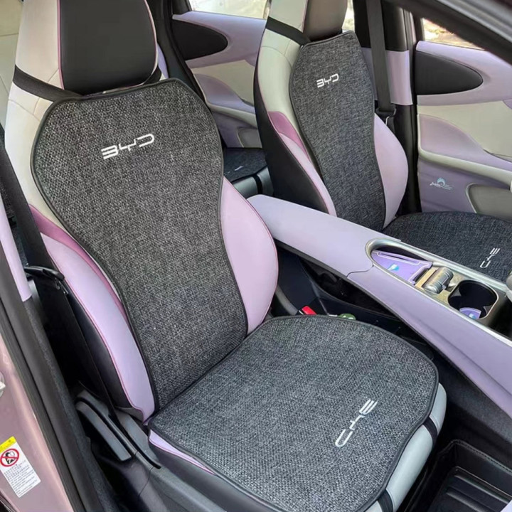For BYD Atto 3,Dolphin Breathable Linen Car Seat Cushion Protect Mat