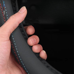 For BYD Atto 3 Microfiber Leather Sports D-shaped Car Steering Wheel Cover