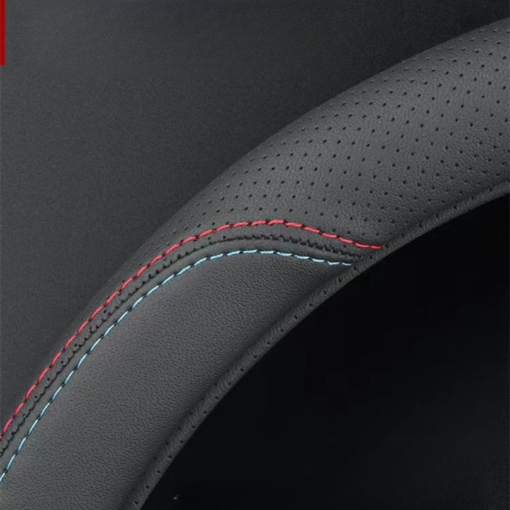 For BYD Atto 3 Microfiber Leather Sports D-shaped Car Steering Wheel Cover