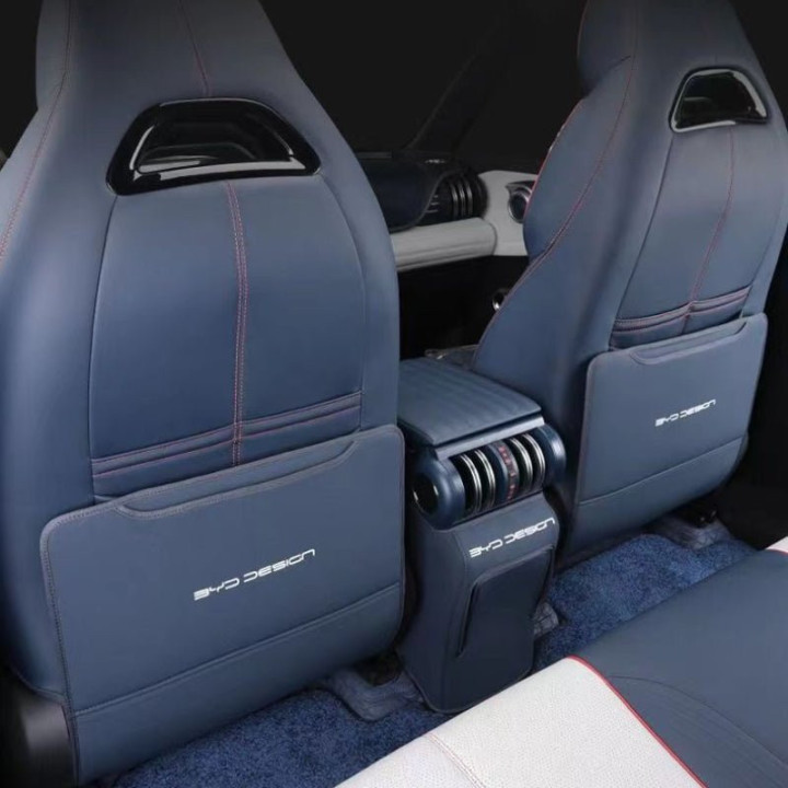 For BYD Atto 3 PU Leather Anti Kick Mat Pad Mats Seat Back Protector
