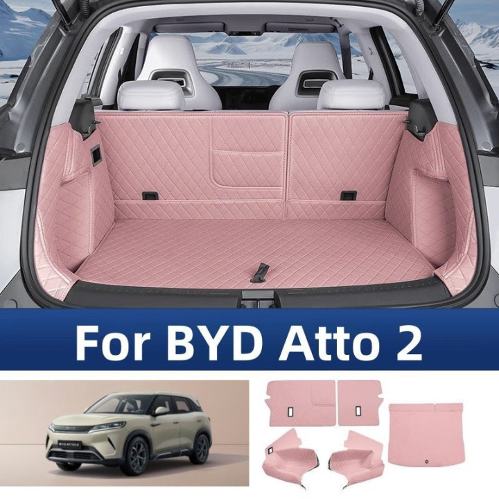 Premium Full-Cover Leather Trunk Mat for BYD Atto 2