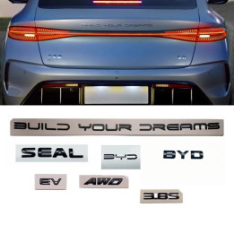 Rear Bumper Glossy Black Badges LOGO for 2024 BYD Seal