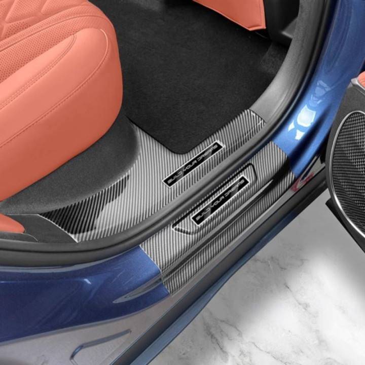 Carbon Fiber ABS Door Sill Protectors for BYD Sealion 7