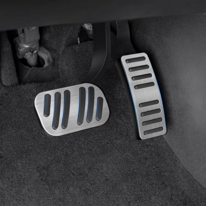 Brushed Aluminum Performance Pedal Covers for BYD ATTO 2/ATTO 3