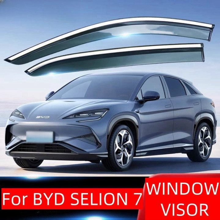 PC Resin Window Visor Rain Guards Weather Shields for BYD Sealion 7