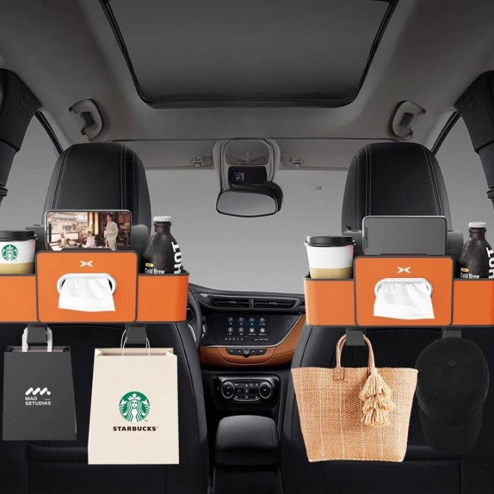 Car Rear Passenger Tissue Box & Phone Holder for XPENG G6/G9/P7/P7+/X9