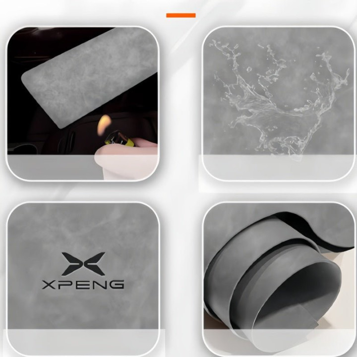 Leather Car Water Coaster Slot Non-Slip Mat for 2023-2026 Xpeng G6