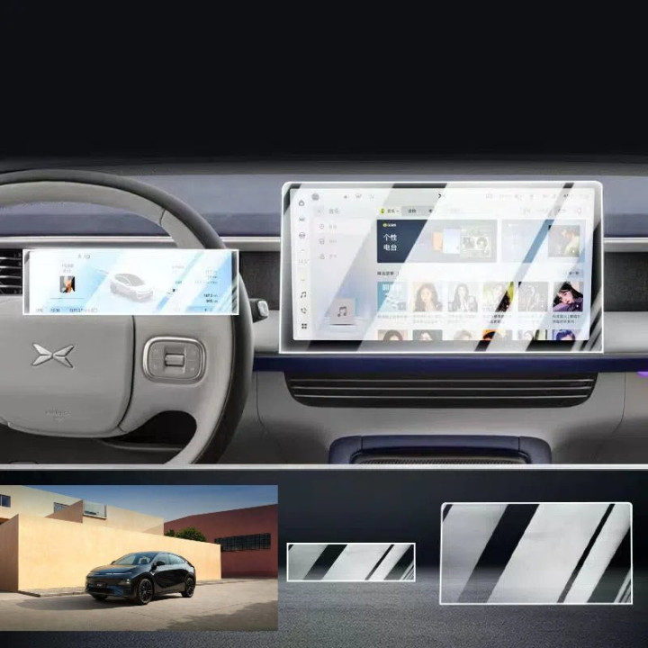 Tempered Glass Screen Protector for Xpeng G6 Dashboard & Nav Display