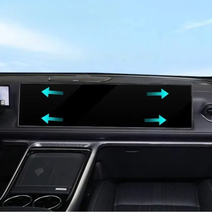 For XPENG G9 Dashboard,Navigation Screen Transparent PET Protective (Two pieces)