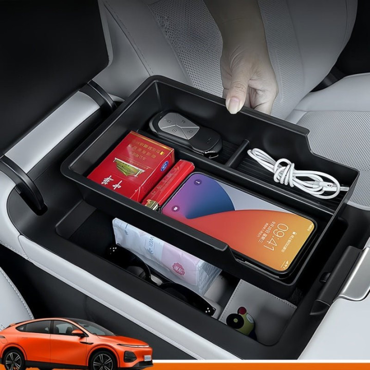 Center Console Armrest Storage Organizer Tray for XPeng G6 2023-2026