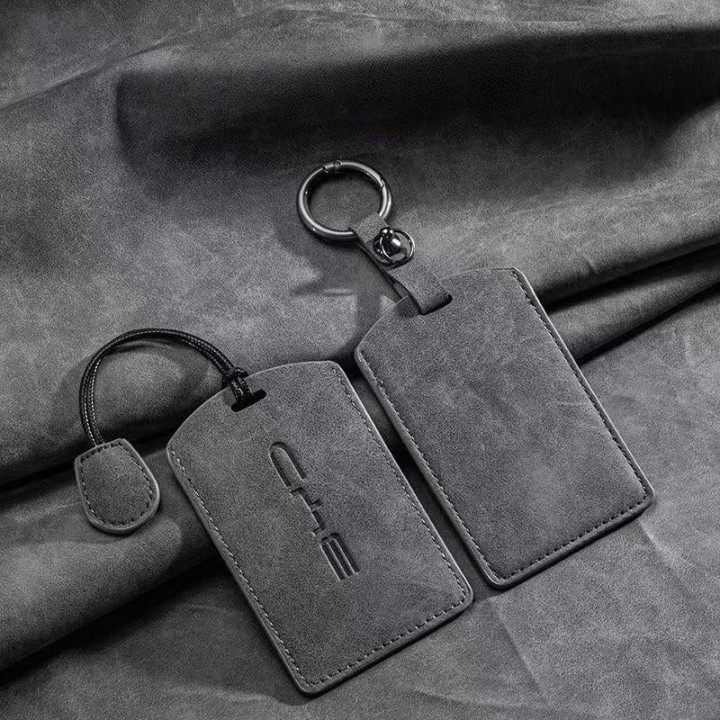 Suede NFC Card Key Cover Case for BYD EV Card Key