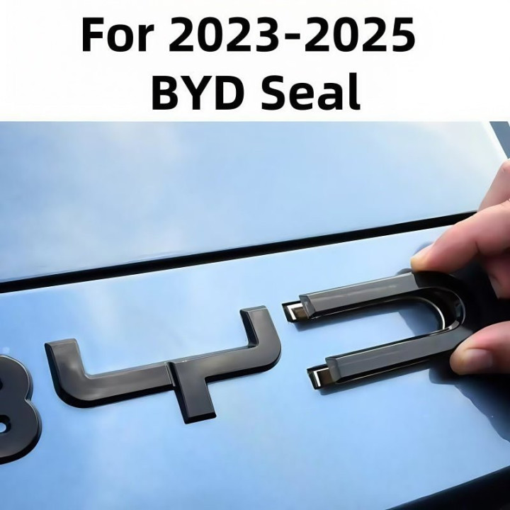Front Bumper Black Emblem LOGO for 2022-2025 BYD Seal