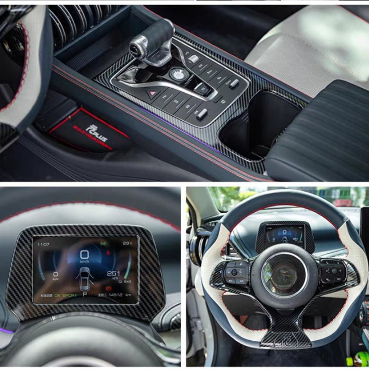 For BYD ATTO 3 Carbon Fiber Patterned Protective Cover