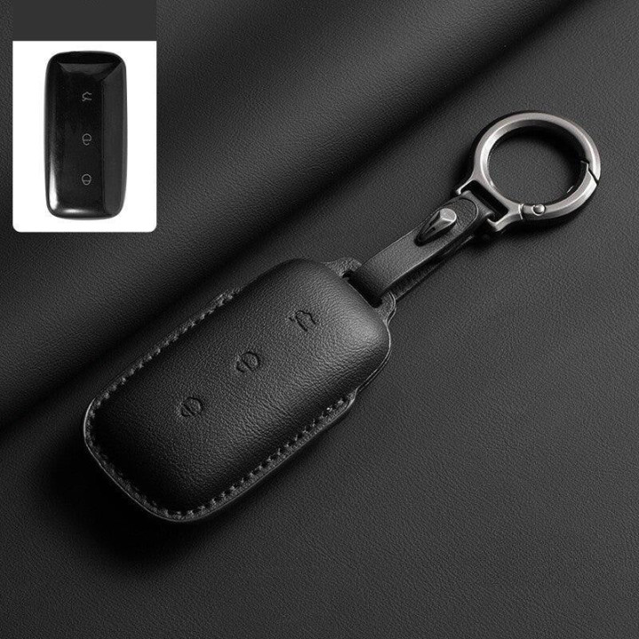 Leather Car Key Case Cover Fob Shell for Geely EX5/ E5 / Starray EM-i