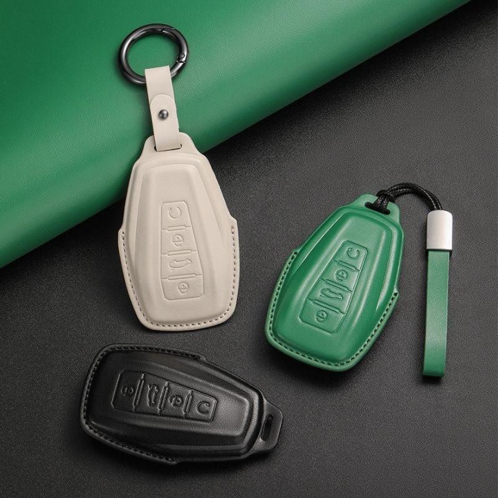 Leather Car Key Fob Cover  for Geely