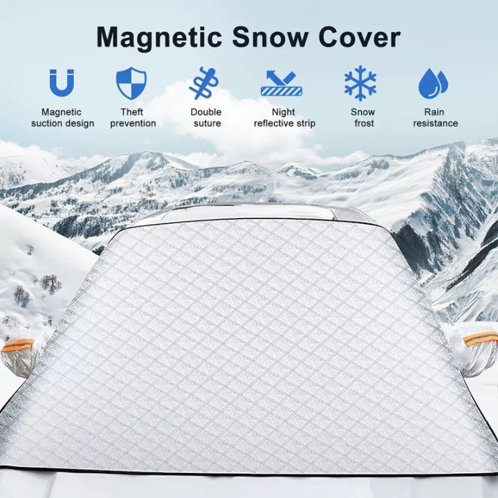 Winter-Frontscheibenabdeckung mit Spiegelhüllen für MG – Bild 2