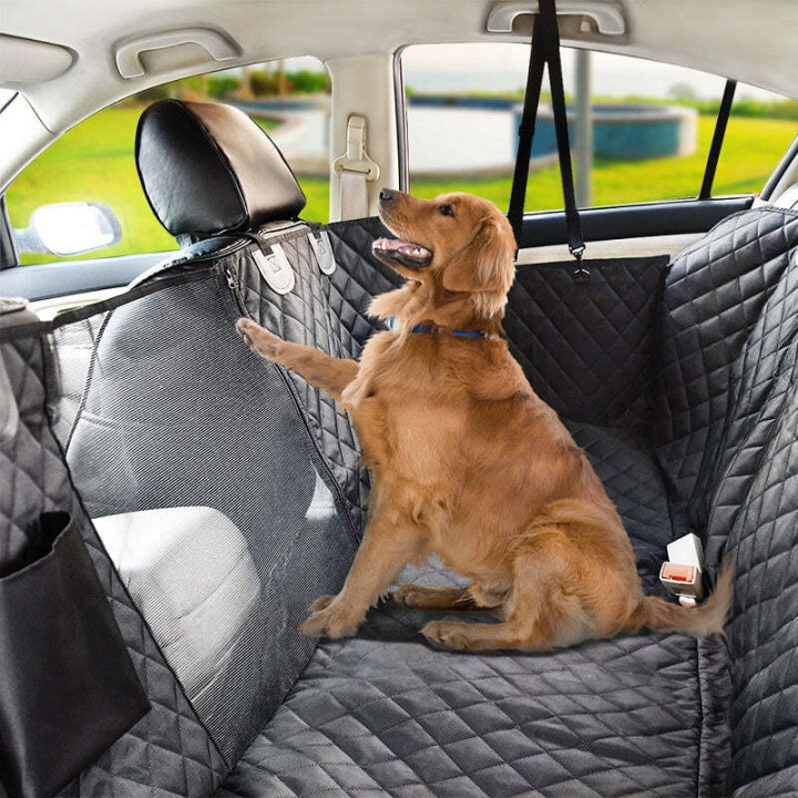 Hunde-Schutzmatte für Rückbank schwarz für MG