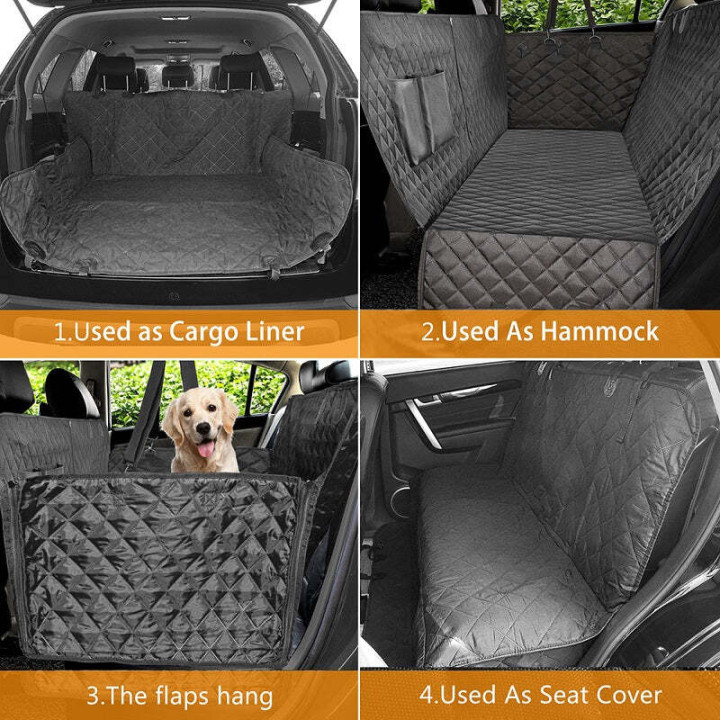 Hunde-Schutzmatte für Rückbank schwarz für MG – Bild 6