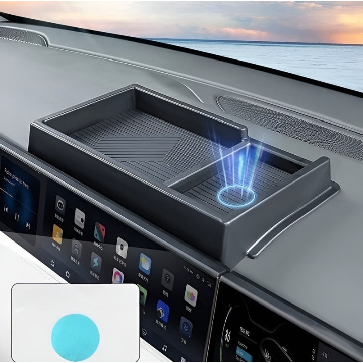 Ablage unter dem Konsolendisplay mit Gummimatte für MG IM6