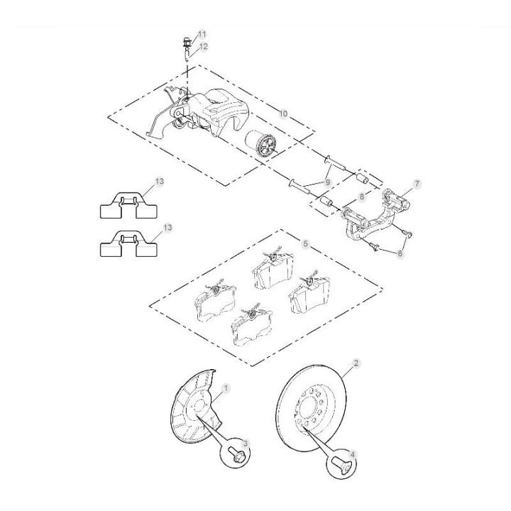 OEM-Bremsbelagsatz für MG ZS