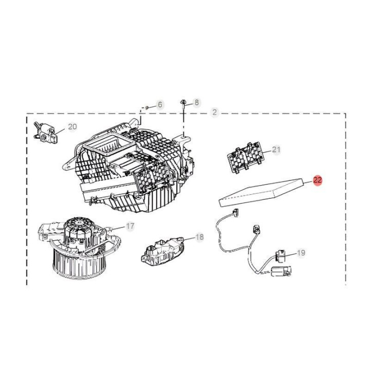 HEPA-Klimaanlagenfilter für MG4