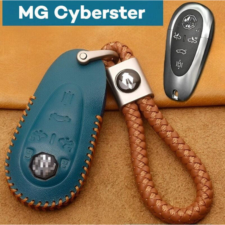 Leder-Schlüsseletui mit Anhänger für MG Cyberster
