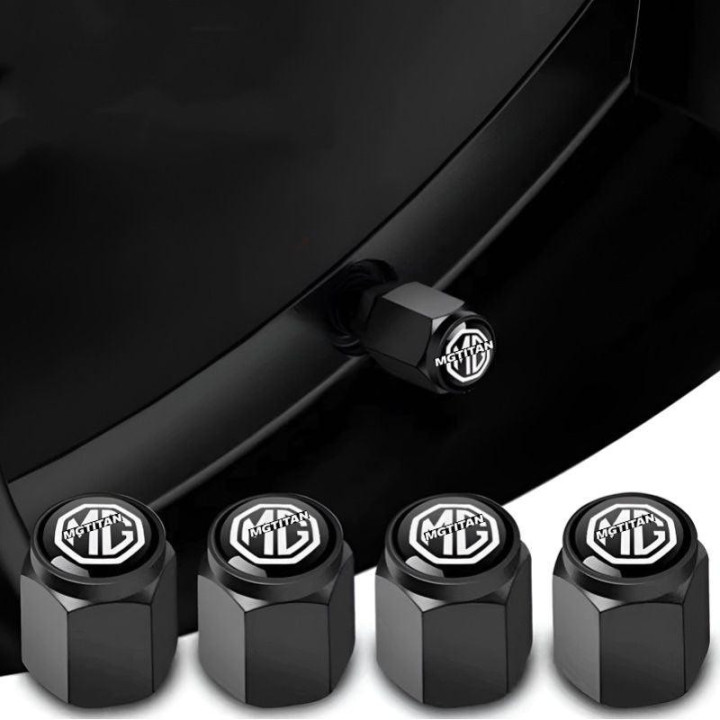 Schwarze Ventilkappen für MG Cyberster, MG HS, MG ZS, MG3, MG4