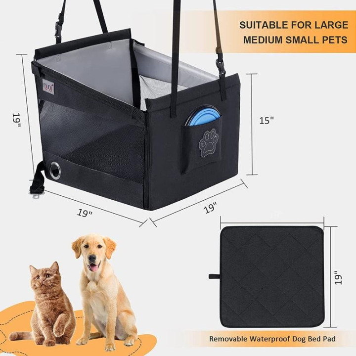 Autositz für Hunde schwarz für MG – Bild 4