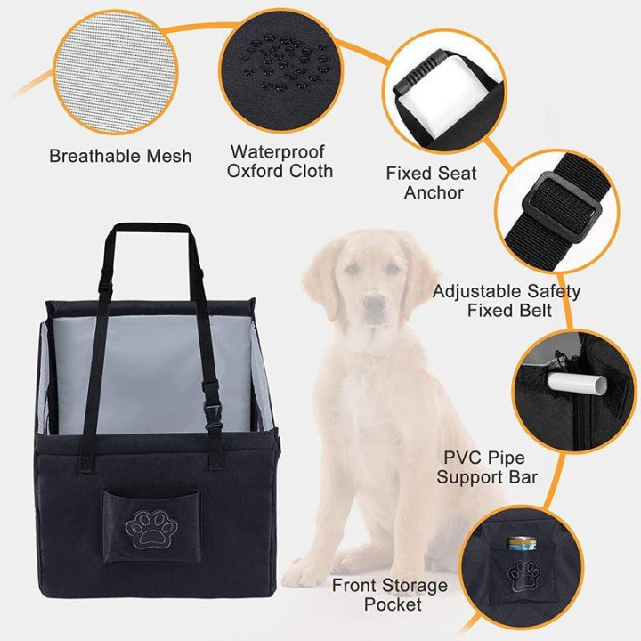 Autositz für Hunde schwarz für MG – Bild 5