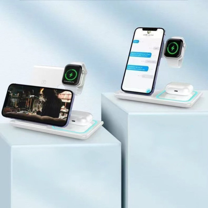 Faltbares 3-in-1-Wireless-Ladegerät für Telefon und Zubehör – Bild 9