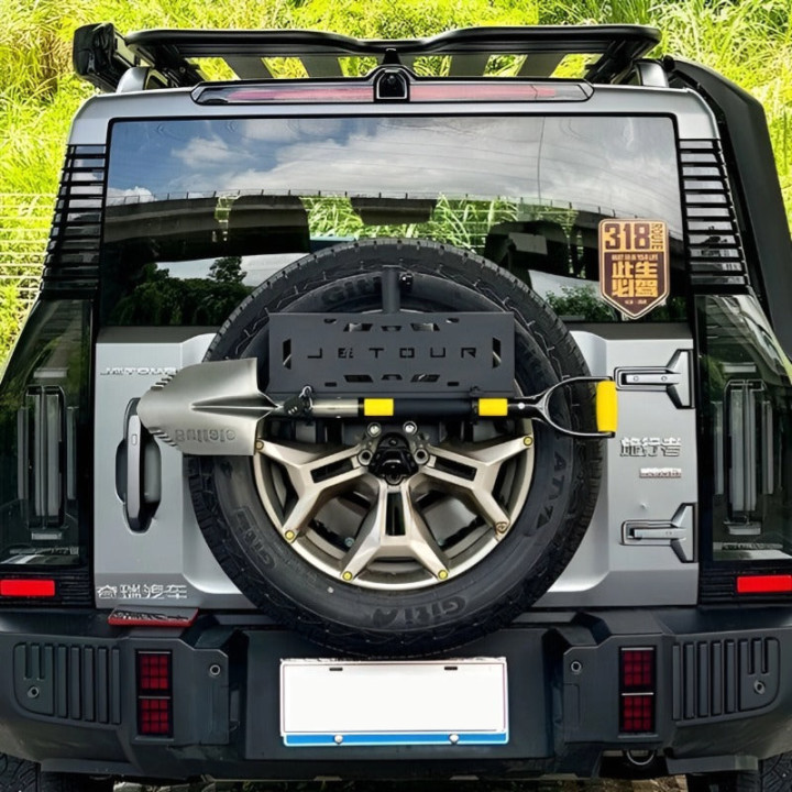 Reserveradhalter mit Multifunktionsschaufel für Jetour T2