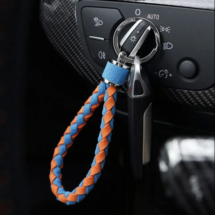 Alcantara Schlüsselanhänger mit Flechtoptik für Jaecoo und Omoda