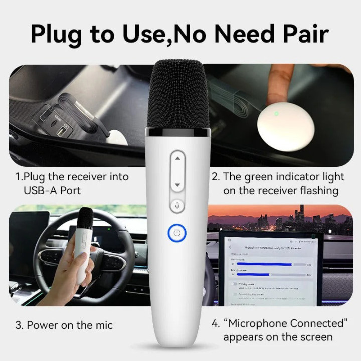 Karaoke-Mikrofon USB und Bluetooth für Jaecoo 5/7, Omoda 5/7 – Bild 4