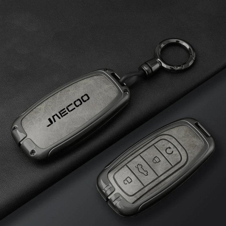 Schlüsselhülle aus Leder und Legierung für Jaecoo 7 und Jaecoo 8